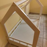 Lettino bimbo legno verniciato bianco