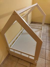 Lettino bimbo legno verniciato bianco