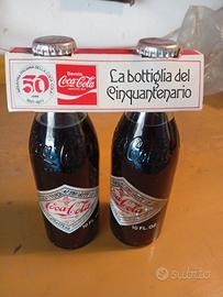 Coppia di bottiglie Coca Cola vintage 