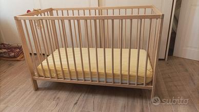 Lettino legno naturale bambini  Ikea 