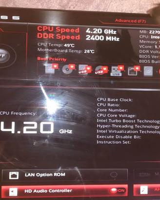 Scheda Madre MSI Z270 Gaming Plus ram e processore