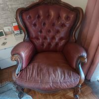 poltrona pelle vintage