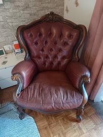 poltrona pelle vintage