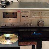 piastra cassette technics M7 e lettore CD sony