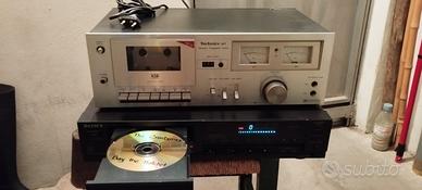 piastra cassette technics M7 e lettore CD sony