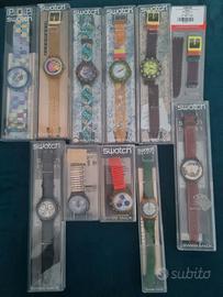 Lotto di 10 Orologi Swatch Da Collezione Anni 90