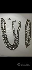 Collana e bracciale color argento – 50 g