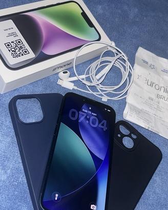 IPhone 14 128gb+cuffie+2 cover+garanzia