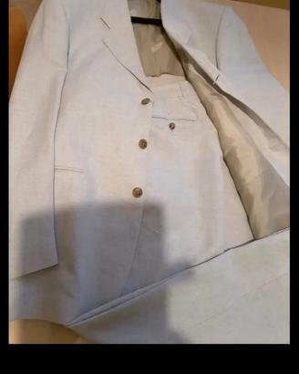 completo vintage misto lino made in Italy tg.50 