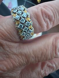 Anello argento e zirconi
