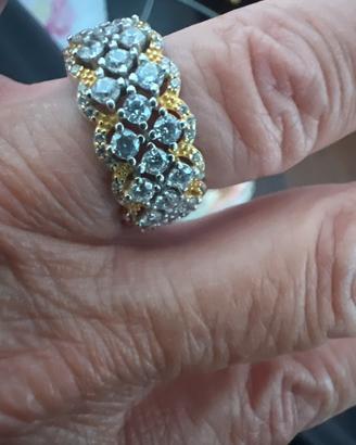 Anello argento e zirconi
