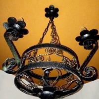 lampadario in ferro battuto 