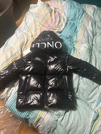 Moncler Piumino Nero Lucido con capuccio-Originale