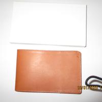 PORTAFOGLIO E ASSEGNI cuoio cucito a mano