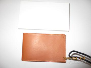 PORTAFOGLIO E ASSEGNI cuoio cucito a mano