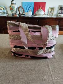 borsa in pelle cavallino rosa
