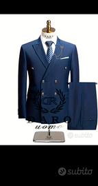 Completo Elegante 2 Pezzi Blu Mare DR Daro Uomo