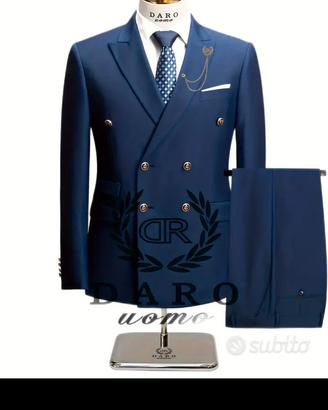 Completo Elegante 2 Pezzi Blu Mare DR Daro Uomo