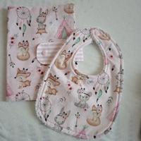 set nascita portapannolini e bavaglia 