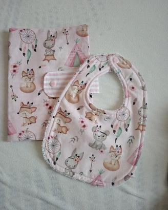 set nascita portapannolini e bavaglia 