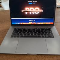 Macbook pro 15” retina i7 500gb ssd TOUCHBAR