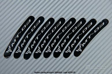Stickers bordo cerchioni YAMAHA - Logo MT03 2D
