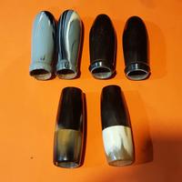 n.2 coppie manopole in osso per bici r