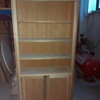 Libreria 2 porte ciliegio grezza