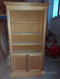 Libreria 2 porte ciliegio grezza