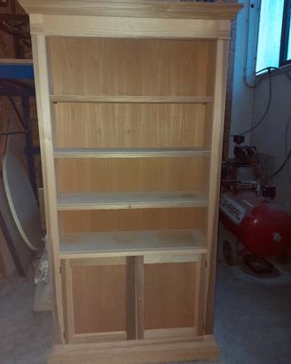Libreria 2 porte ciliegio grezza