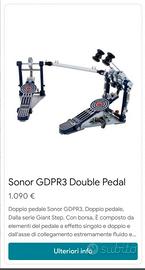 Doppio pedale per batteria