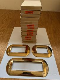 Placche tonde oro living light con 3,4 e 7 moduli