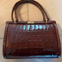 Borsa vintage in vero coccodrillo