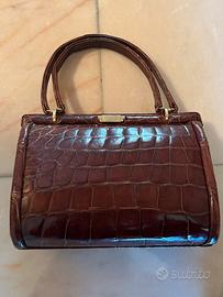 Borsa vintage in vero coccodrillo