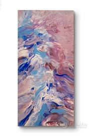 Quadro astratto 30x60cm Fluid Art n. 12