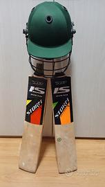 Set Cricket: 2 Mazze Ihsan Storm + Casco Protettiv