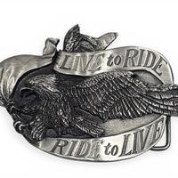 Fibbia Biker Vintage 1981 Live to Ride