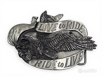 Fibbia Biker Vintage 1981 Live to Ride