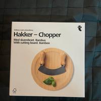 Mannaia con tagliere in bambù