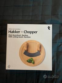 Mannaia con tagliere in bambù