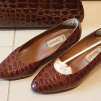 Scarpe vintage in pelle coccodrillo