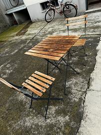 Set tavolino e 2 sedie da esterno