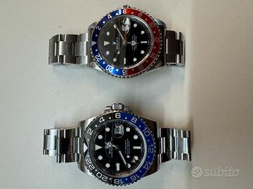 Rolex gmt 16700 e rolex batman 116710blnr