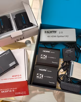 Lotto HDMI: 3 extender, splitter 4k e switch