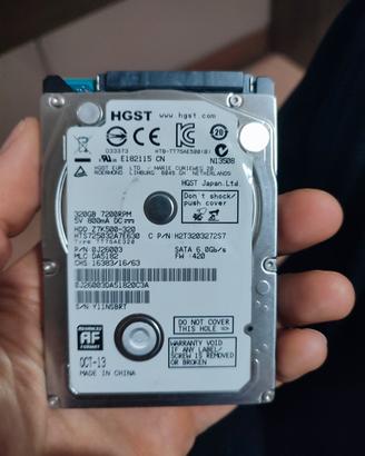 Hard Disk 320GB HGST Travelstar 2.5" - 7200 RPM 