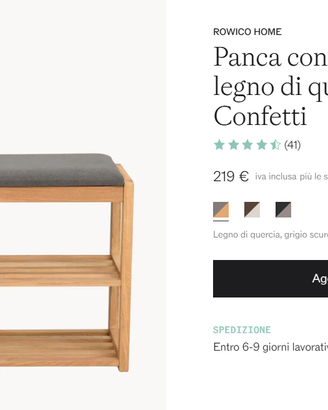 panca ingresso