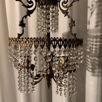 Lampadario Chandelier Vintage In vero Cristallo