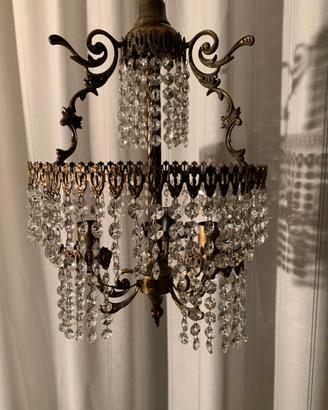 Lampadario Chandelier Vintage In vero Cristallo