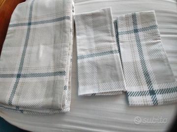 lenzuolo NUOVO in flanella 100% cotone + federe