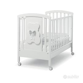 Lettino erbesi bubu bianco con fiocco grigio